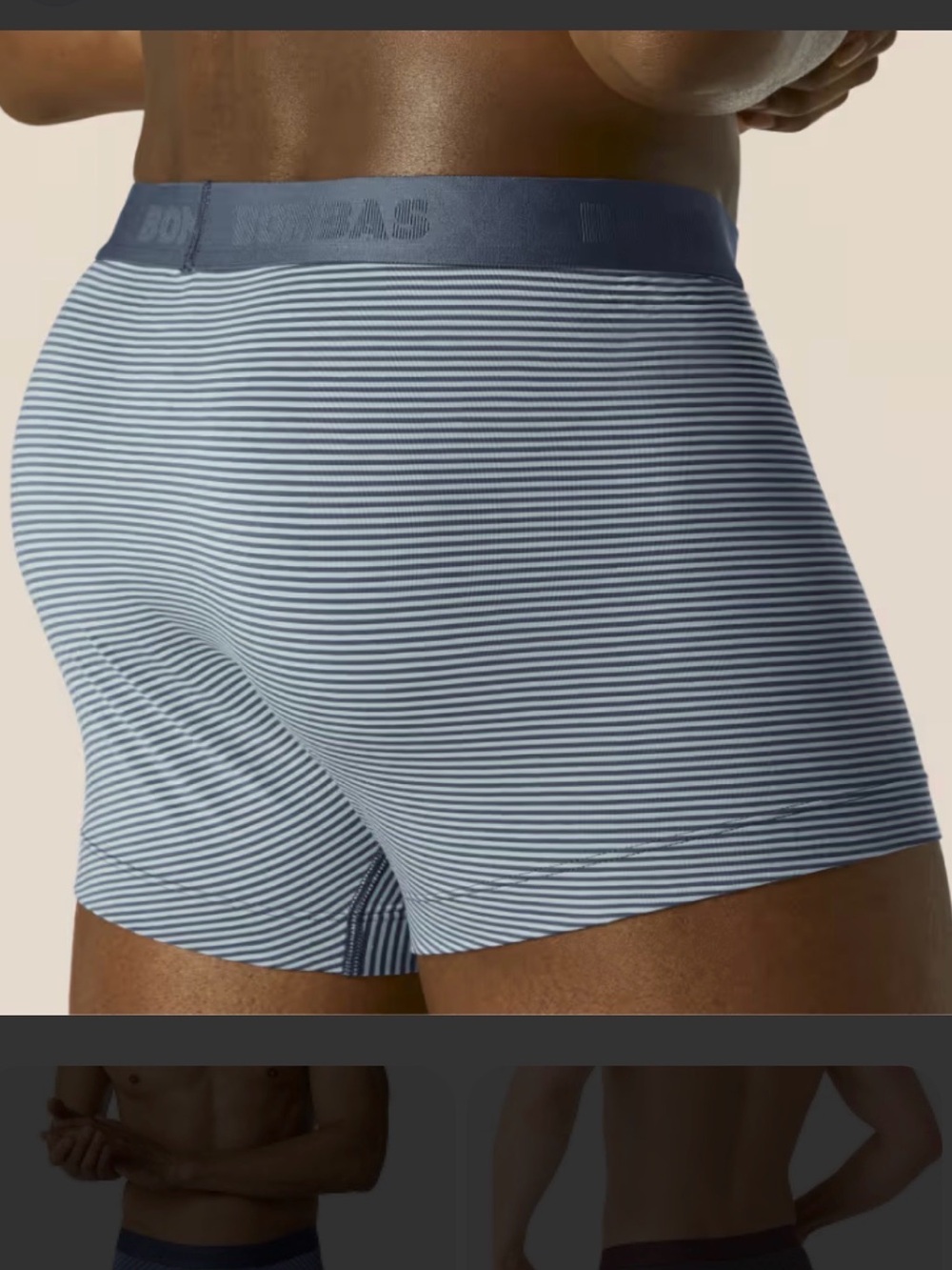 BOMBAS NWT boxer briefs blue stripe size L
